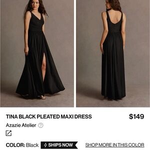 Azazie Black Maxi Dress